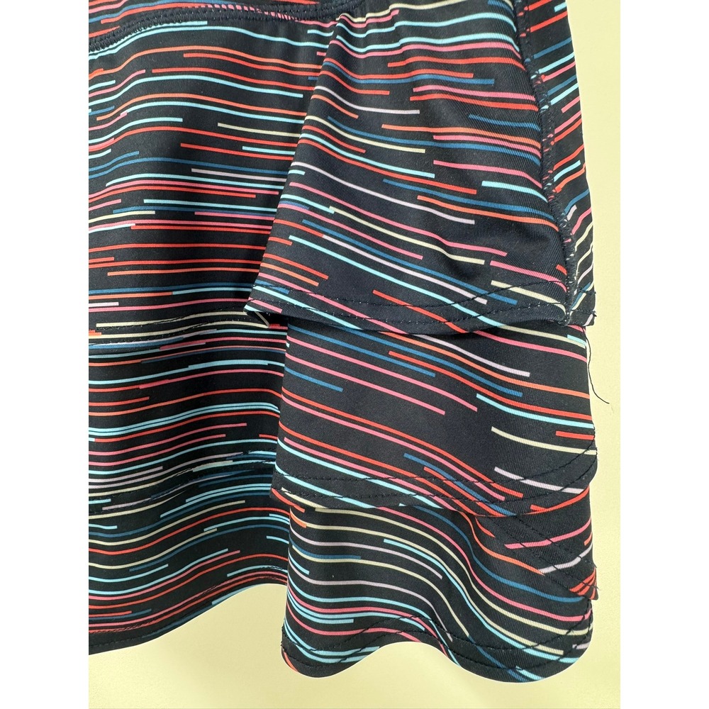 Athleta Women's Striped Athletic Spacedye Swagger Skort XS Navy Pink Blue Coral - Picture 6 of 7